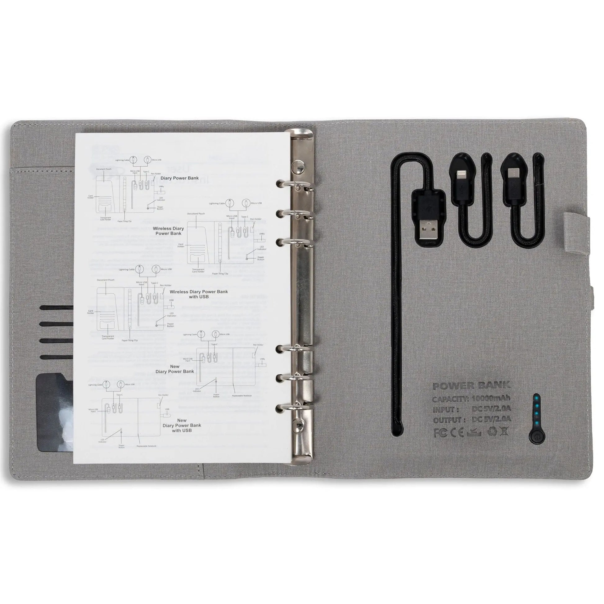 Jute Diary Power Bank 10000 mAh MARSH Corporate gifts