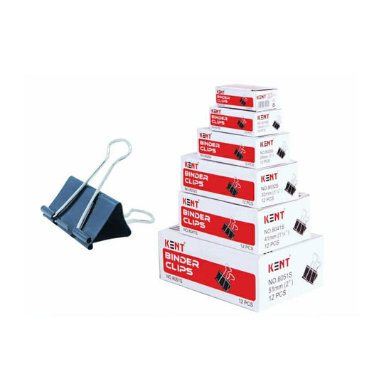Kent Binder Clip - 12 Boxes (12 clips in each box) MARSH Stationery