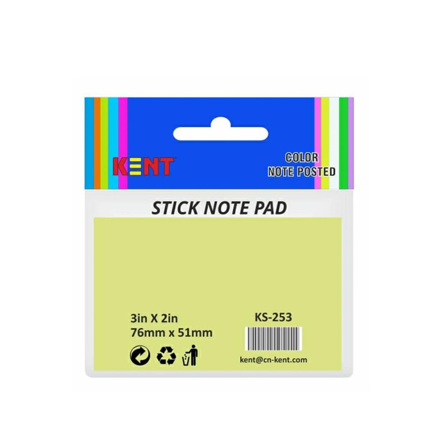 Kent Sticky note pad 2x3 - Pack of 12 MARSH Stationery