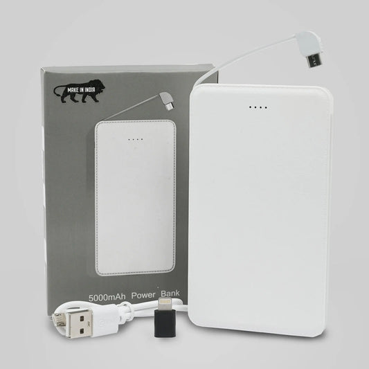 Leather finish 5000 mAh Power Bank MARSH Corporate gifts