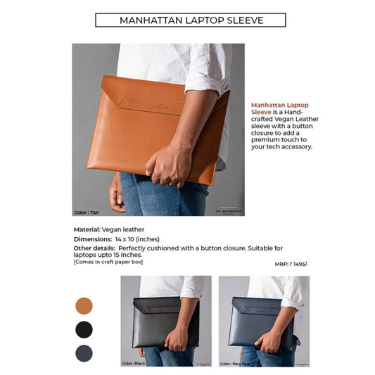 MANHATTAN LAPTOP SLEEVE - VEGAN LEATHER MARSH Corporate gifts