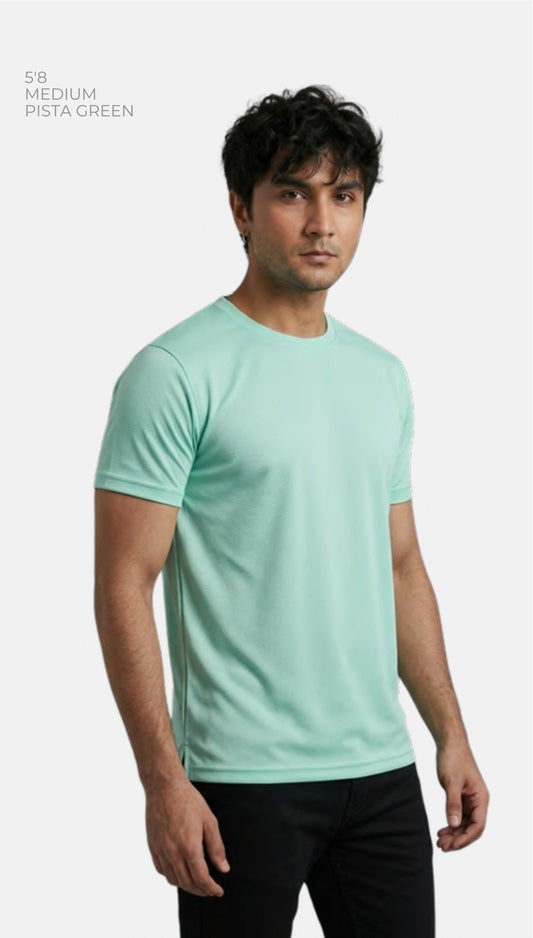 Dri-fit Honeycomb Round Neck T-shirt – Quality 600 (120 GSM) – model wearing