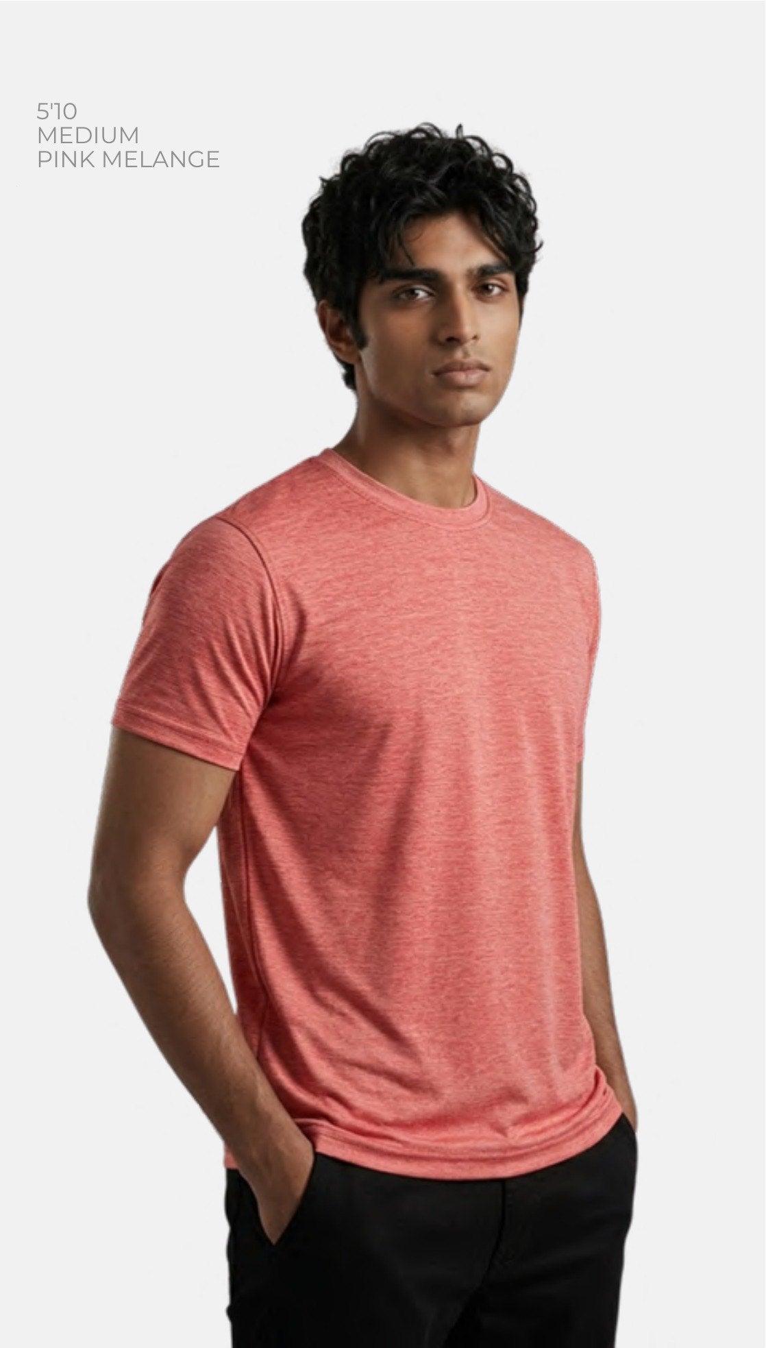 Dri-fit Round Neck T-shirt – Quality 2 (120 GSM) – model wearing