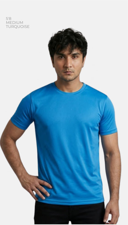 Dri-fit Round Neck T-shirt – Quality 360 Pineapple (160 GSM) – model wearing