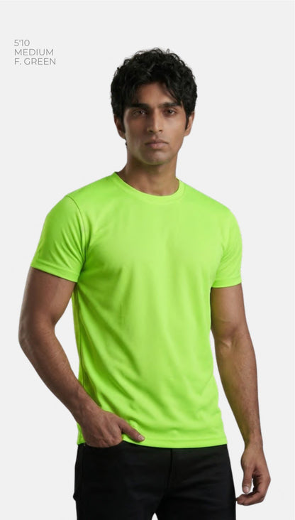 Frooti Honeycomb Round Neck T-shirt (100 GSM) – model wearing