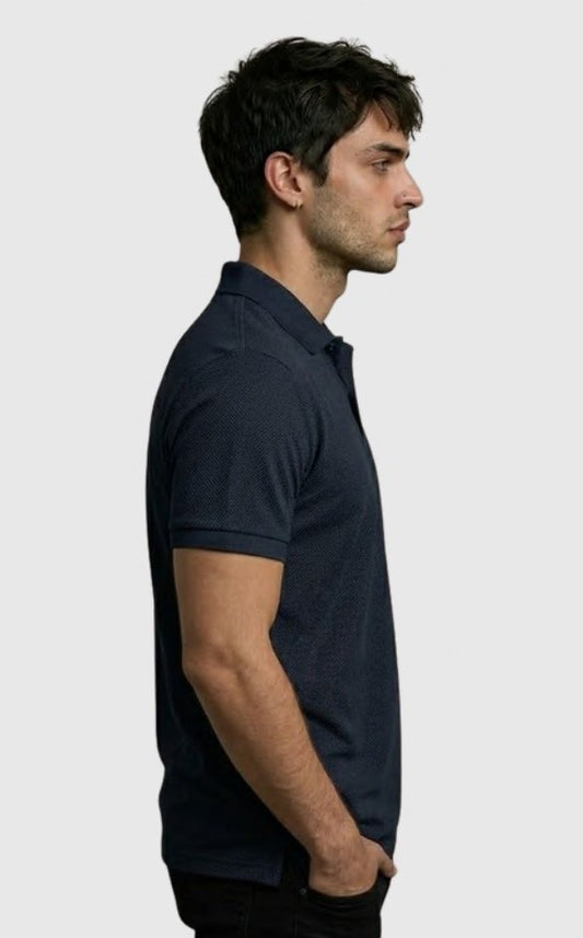 Bio-wash Poly-Cotton Polo T-shirt – Quality 250 (210 GSM) – back view