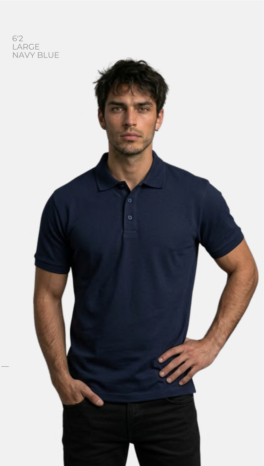 Bio-wash Poly-Cotton Polo T-shirt – Quality 250 (210 GSM) – model wearing