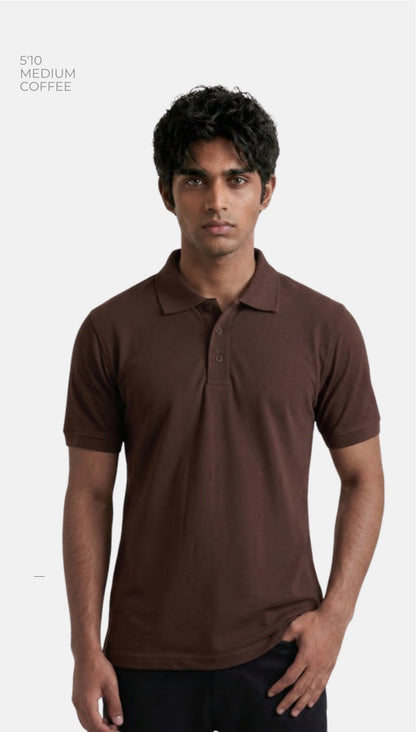 Cotton-touch Poly-Cotton Polo T-shirt – Quality 350P (180 GSM) – model wearing