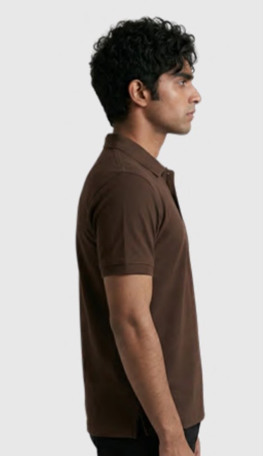Cotton-touch Poly-Cotton Polo T-shirt – Quality 350P (180 GSM) – side view