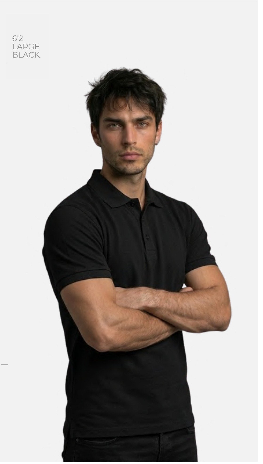 Cotton-touch Poly-Cotton Polo T-shirt – Quality 441 (230 GSM) – model wearing