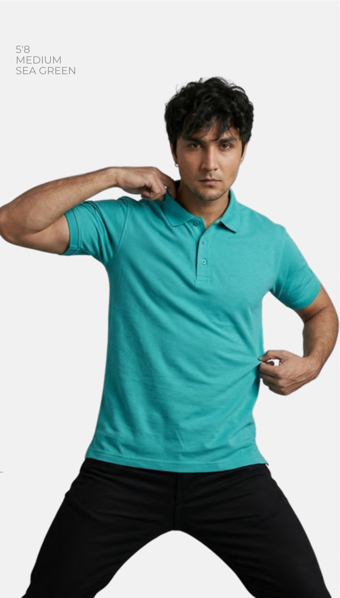Cotton-touch Poly-Cotton Polo T-shirt – Quality 550 (190 GSM) – model wearing