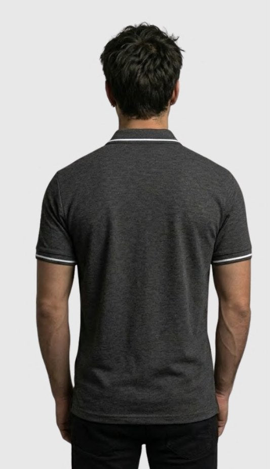Poly-Cotton Polo T-shirt with Tipping – Quality 053 (180 GSM) – side view