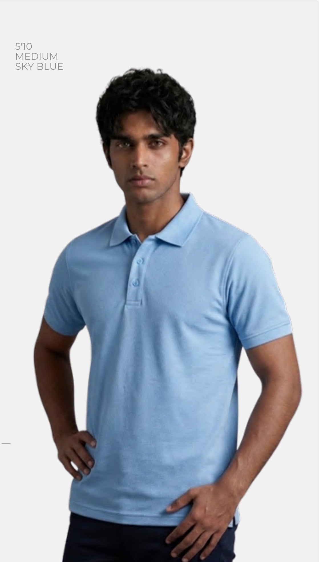 Cotton-touch Poly-Cotton Polo T-shirt – Quality 940 (240 GSM) – model wearing