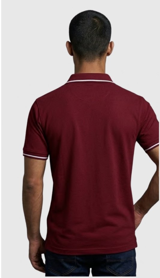 Cotton-touch Poly-Cotton Polo T-shirt with Tipping – Quality 144 (230 GSM) – side view