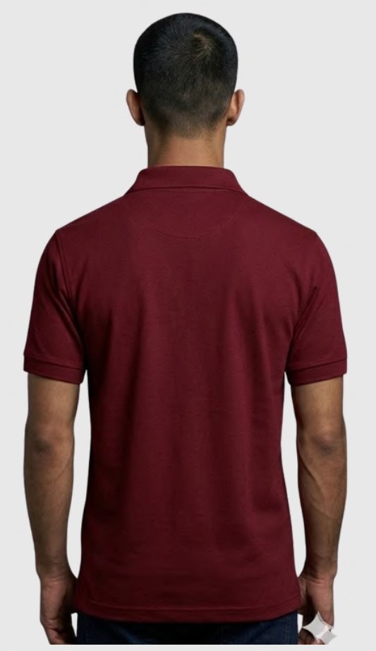 Cotton-feel Spun Poly Polo T-shirt – Quality 850 (240 GSM) – side view