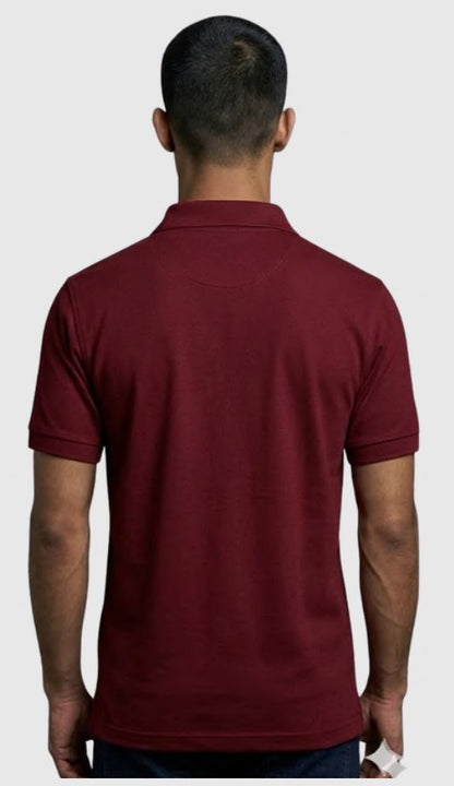 Cotton-feel Spun Poly Polo T-shirt – Quality 850 (240 GSM) – side view