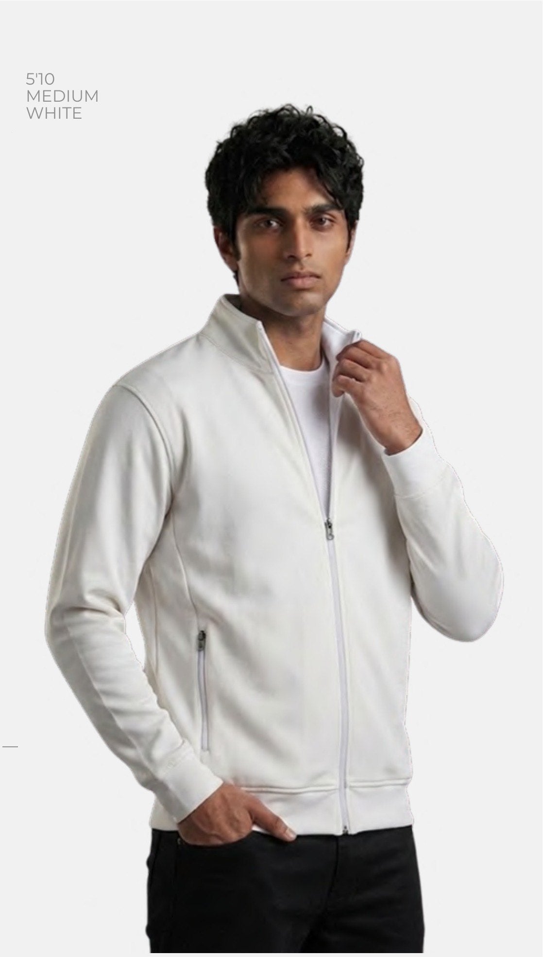 Stretch Poly-Spandex Zipper Jacket – Quality 1000 (280 GSM) – model wearing