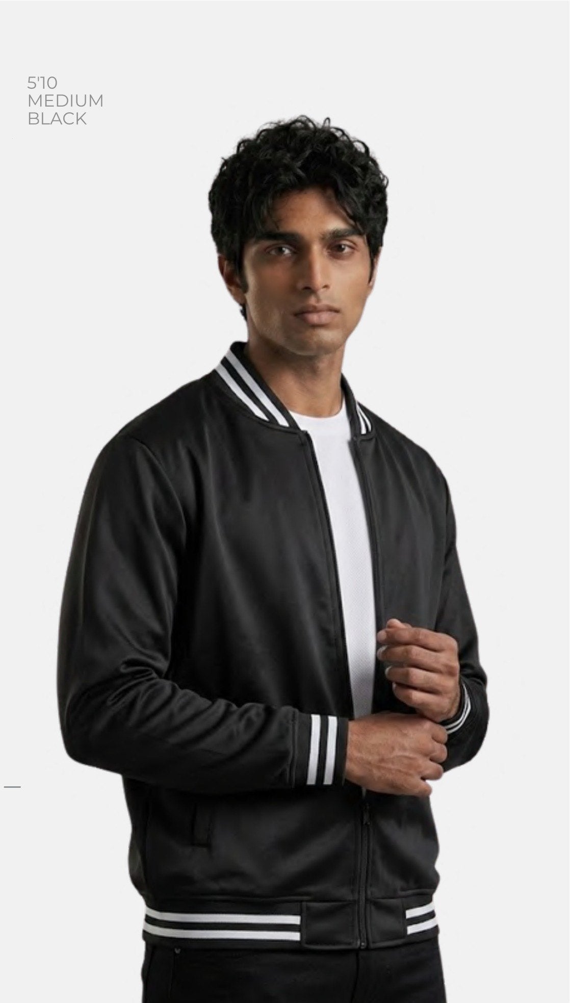 Polyester Zipper Jacket – Quality 1002 (280 GSM) – model wearing