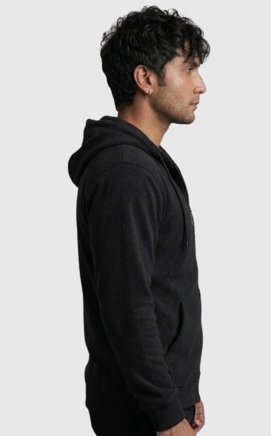 Poly-Cotton Zipper Hoodie – Quality 400 (280 GSM) – back view