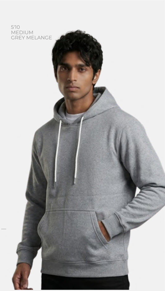 Polyester Hoodie – Quality 680 (300 GSM) – model wearing