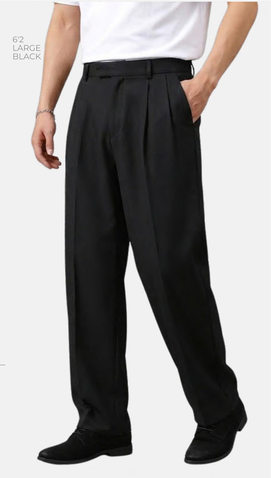 Matte Formal Trousers (240 GSM) – model wearing
