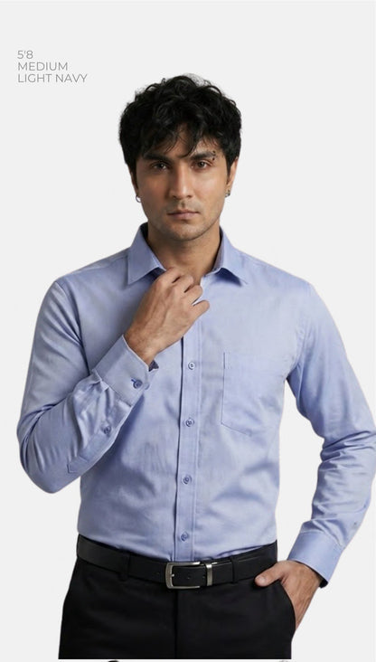 Herringbone Formal Shirt (240 GSM) – model wearing
