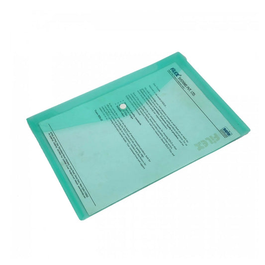 My Clear Bag (Button Closure) - A4 (MC102), Pack of 10 MARSH Stationery