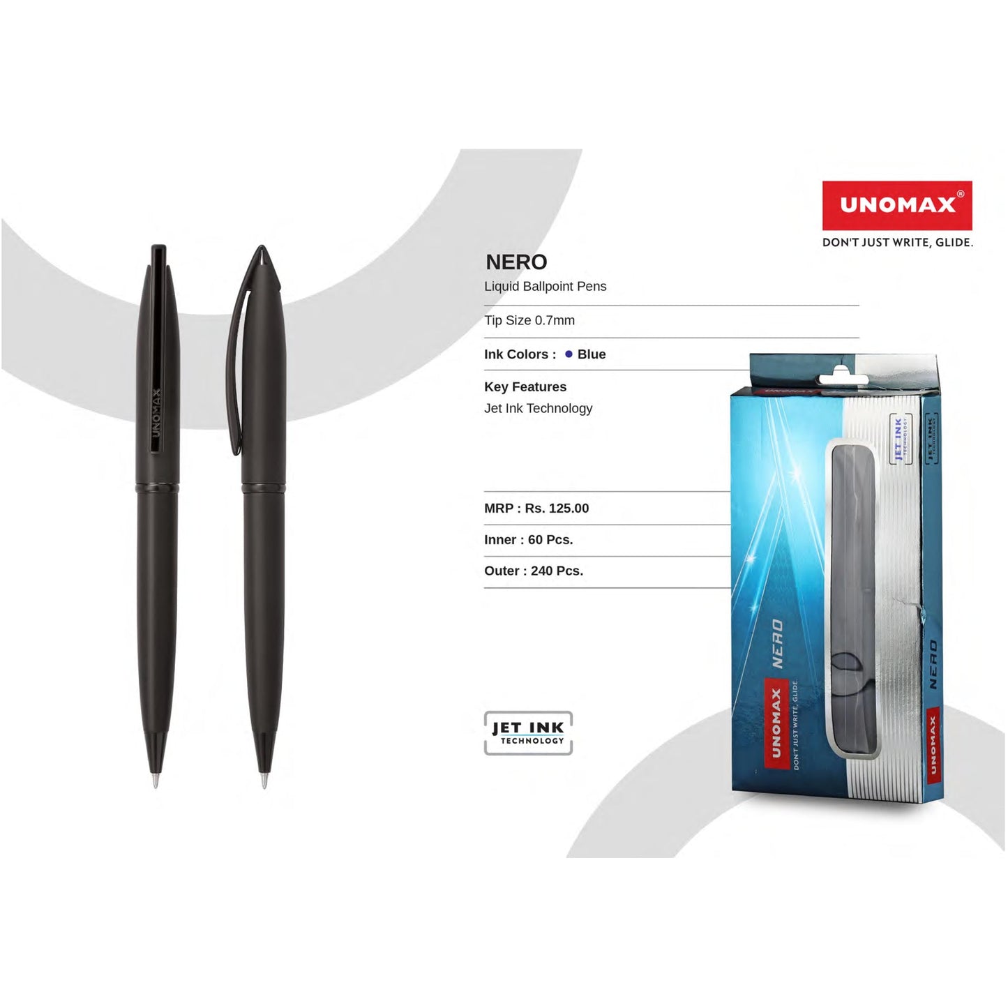 Unomax Nero Liquid Ball Pens MARSH Corporate gifts