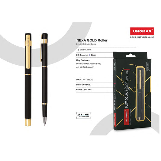 Unomax Nexa Gold Liquid Ball Pens MARSH Corporate gifts