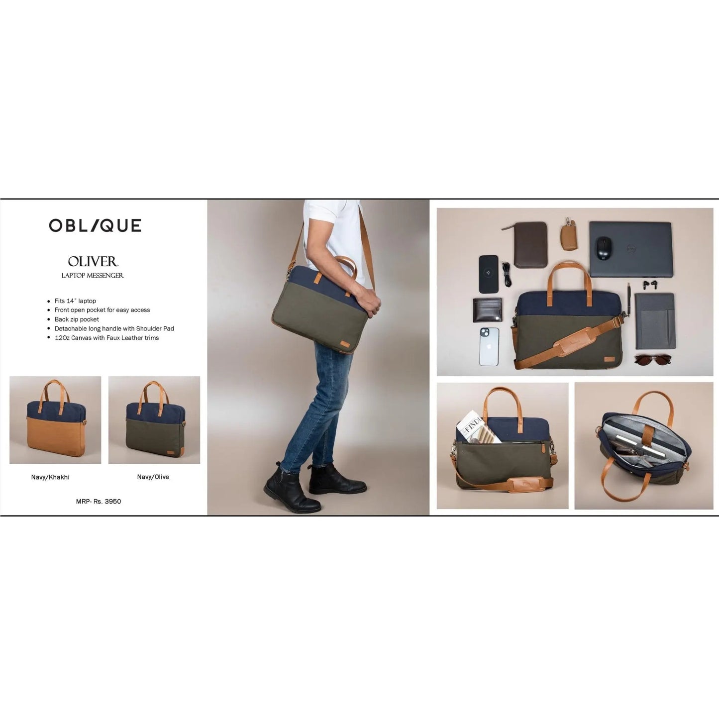 Oblique Oliver Laptop Messenger Bag MARSH Corporate gifts