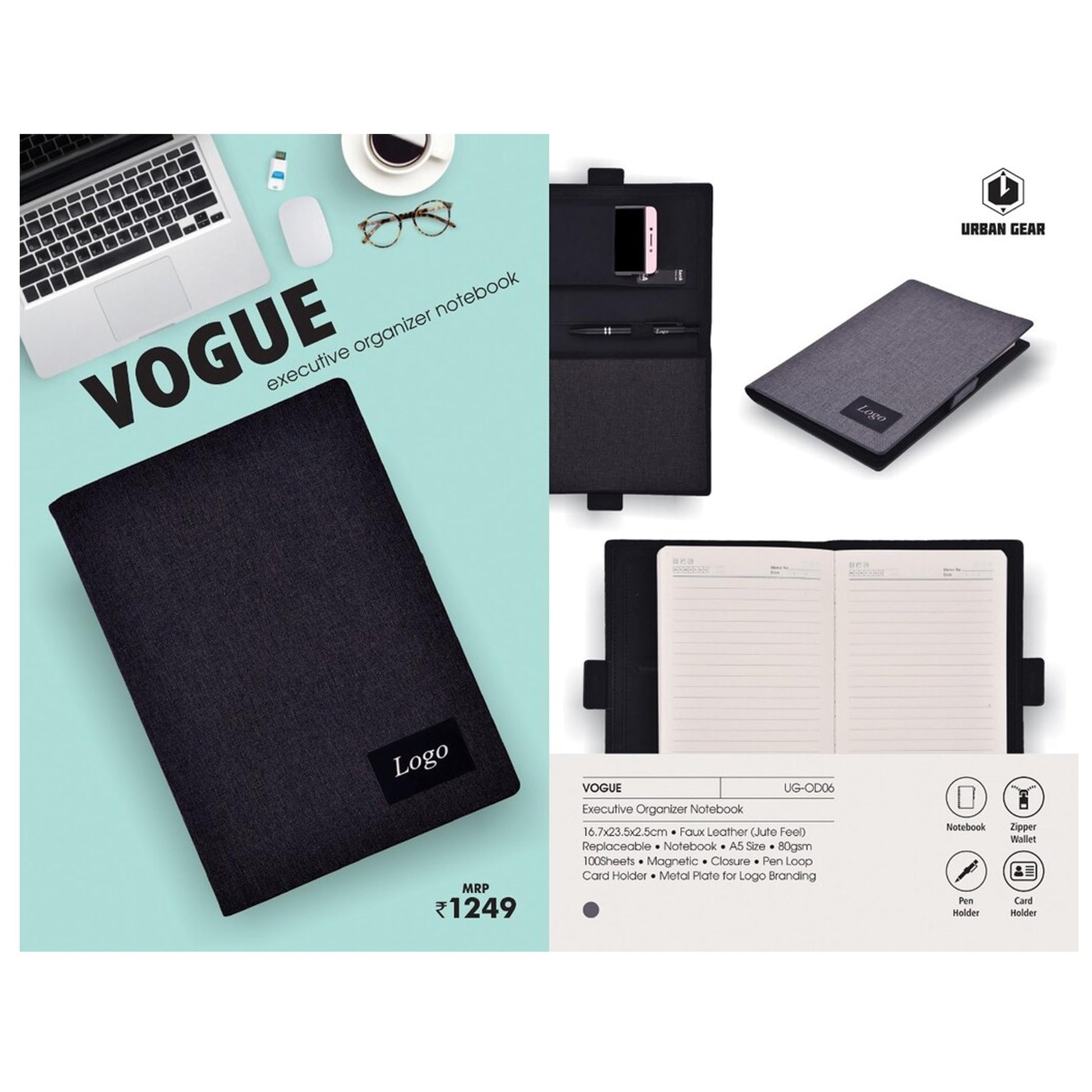 URBAN GEAR - Vogue - Executive Organizer Diary -  UG-OD09 MARSH Corporate gifts