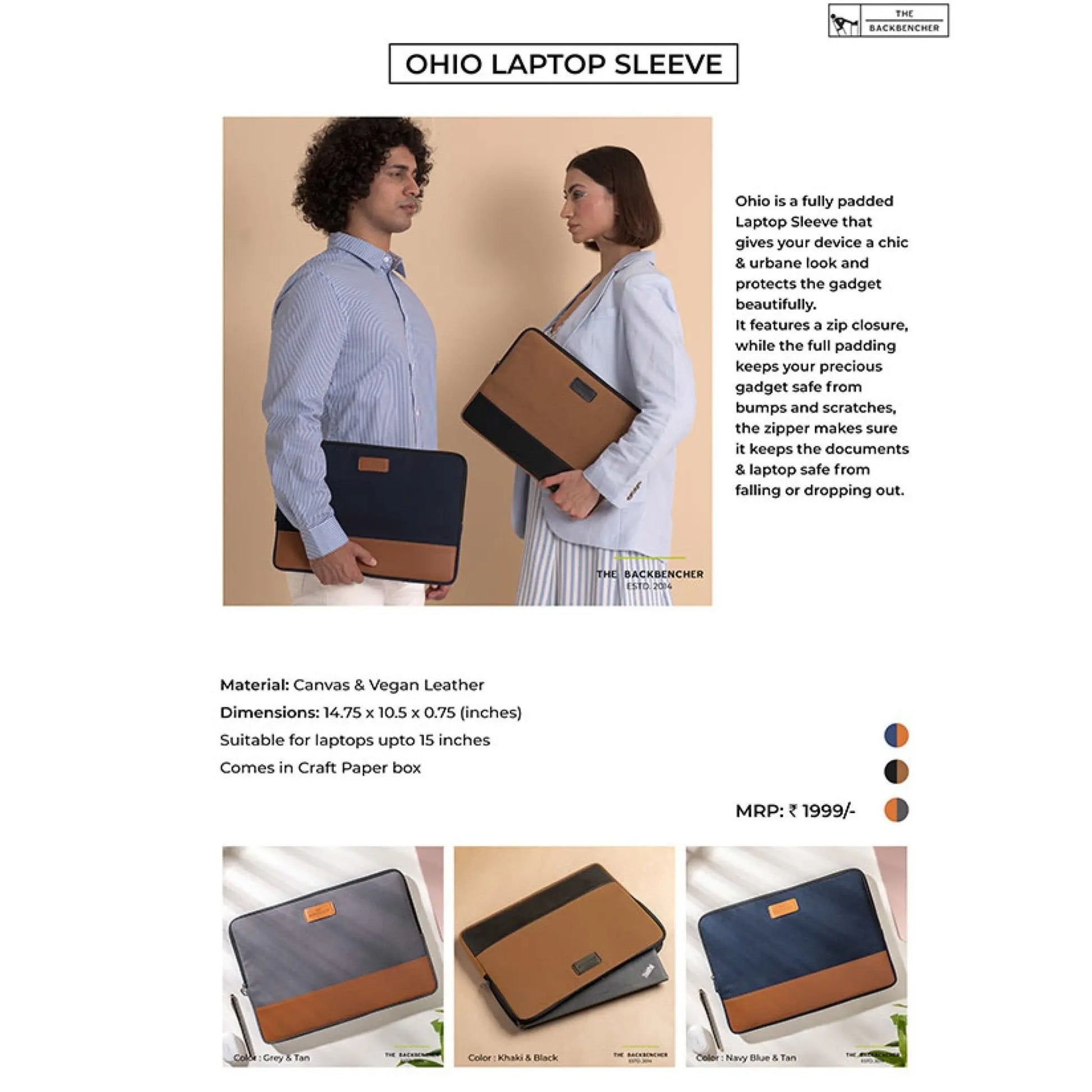 OHIO LAPTOP SLEEV-15 Inch MARSH Corporate gifts