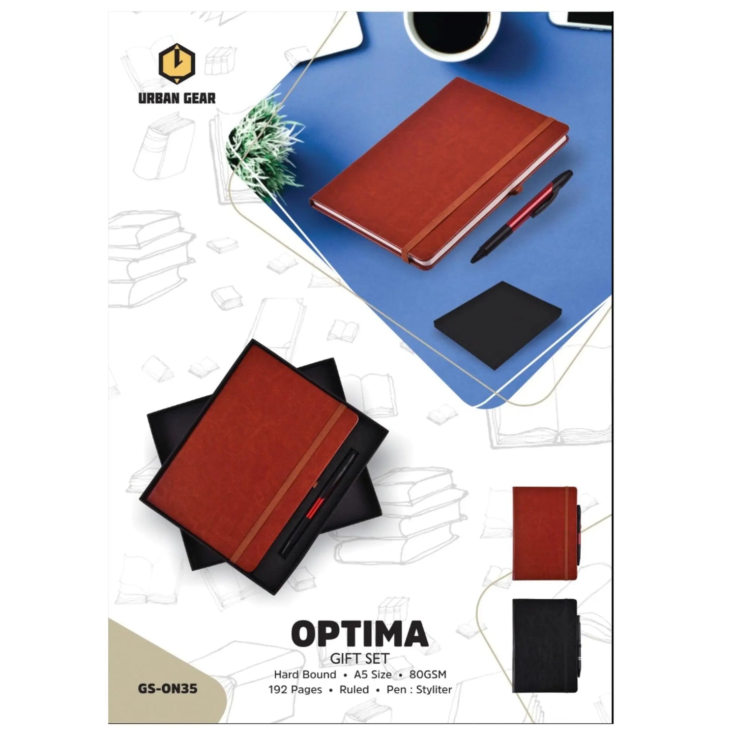 Optima Stationary Gift Set - Book + Pen - GS-ON35 MARSH Corporate gifts