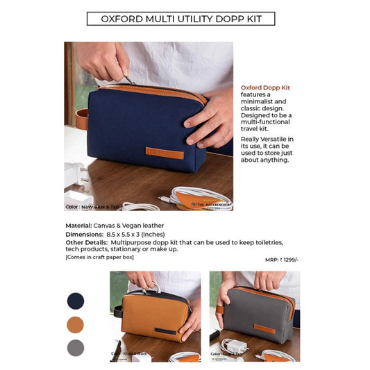 OXFORD MULTI UTILITY DOPP KIT  - VEGAN LEATHER MARSH Corporate gifts