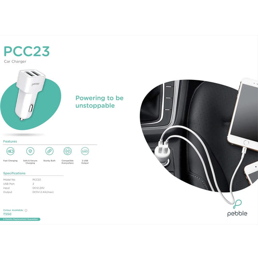 Pebble 3 USB Hub Car Charger MARSH Corporate gifts