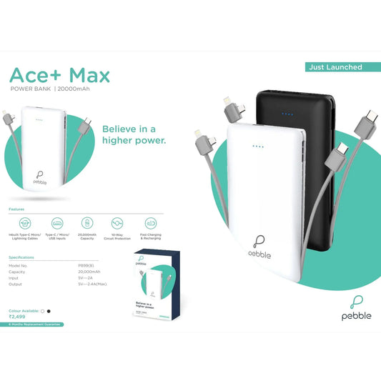 Pebble Ace+ Max PowerBank - 20000 mAh MARSH Corporate gifts
