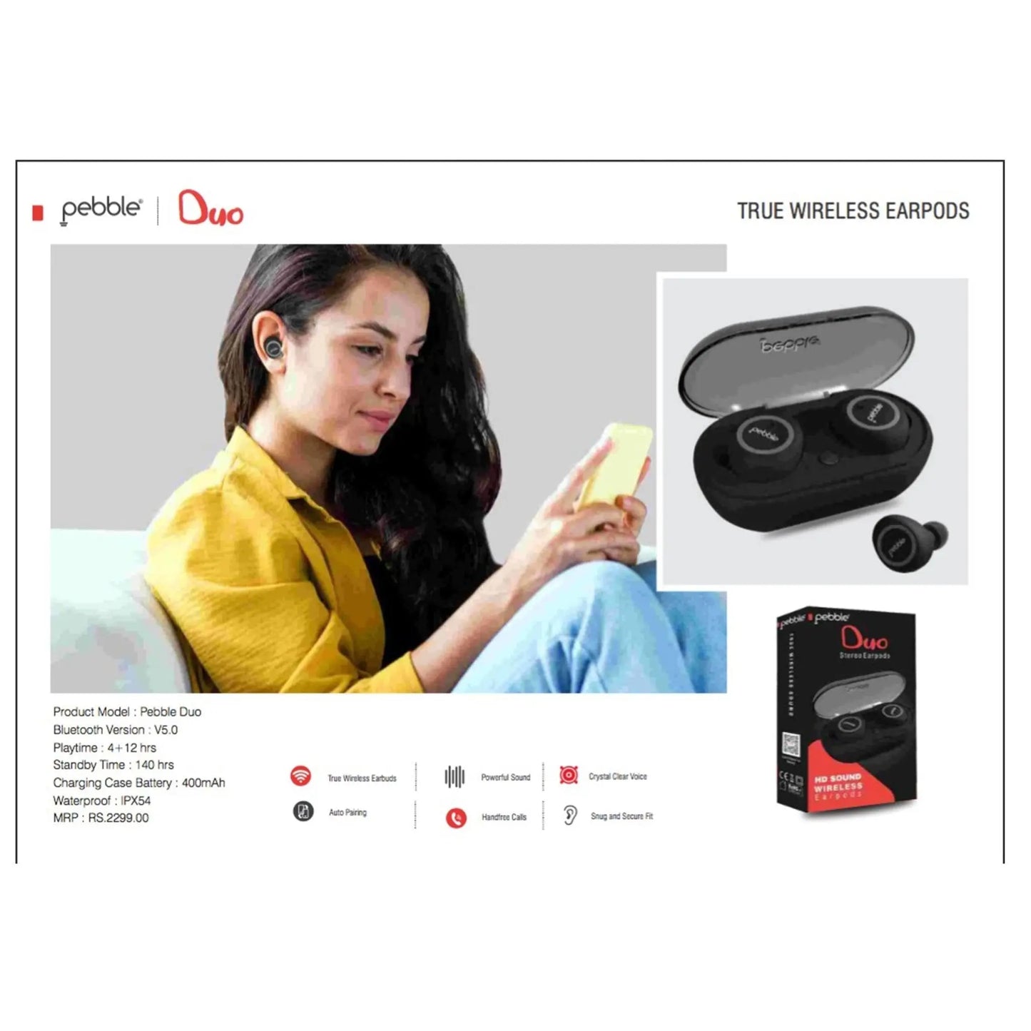 Pebble Duo  Earpods with HD Sound MARSH Stationery