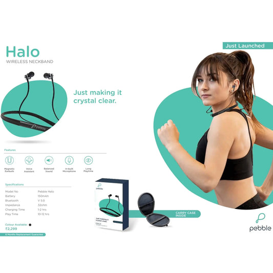 Pebble Helo Wireless Neckband - Thick Band with Case MARSH Corporate gifts