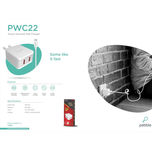 Pebble Smart Ultra-Fast Wall Charger MARSH Corporate gifts