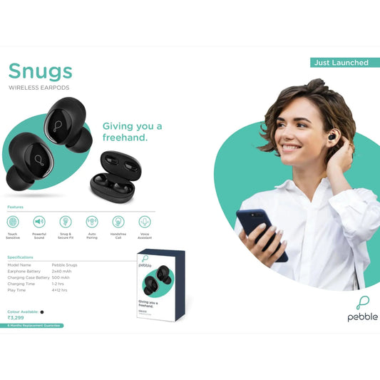 Pebble Snugs Wireless Earpods with Touch MARSH Corporate gifts