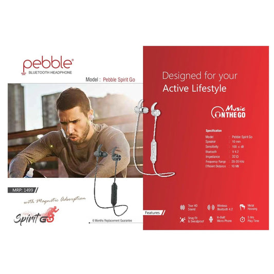 Pebble Spirit GO Bluetooth Earphones MARSH Stationery