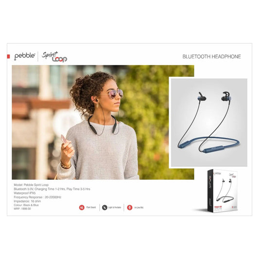 Pebble Spirit Loop Bluetooth Neckband Earphones MARSH Stationery