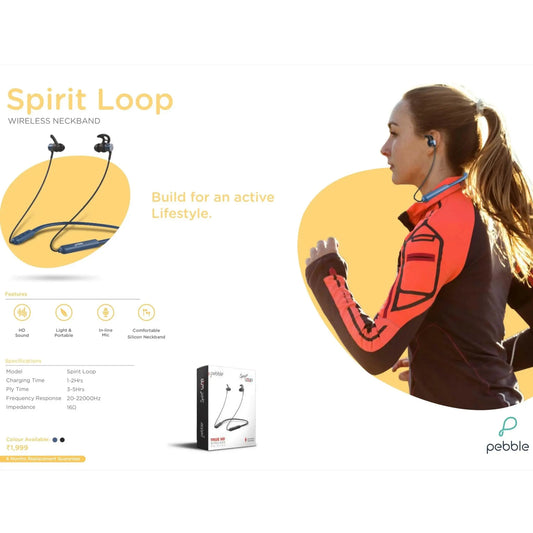 Pebble Spirit Loop Wireless Neckband Earphones MARSH Corporate gifts