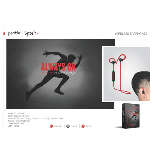 Pebble Sport+ Bluetooth Earphones MARSH Stationery