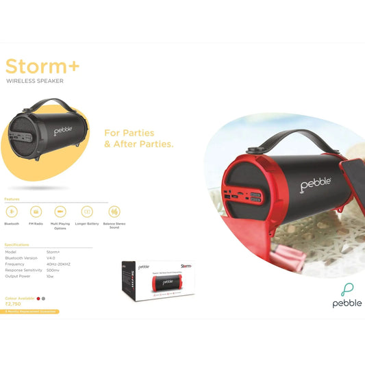 Pebble Storm+ Wireless Speaker - 10W MARSH Corporate gifts