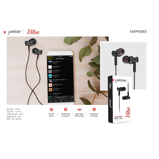 Pebble Vibe Wired Earphone MARSH Stationery