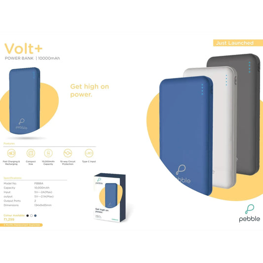 Pebble Volt+ PowerBank - 10000 mAh MARSH Corporate gifts