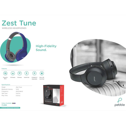 Pebble Zest Tune Bluetooth Headphones MARSH Corporate gifts