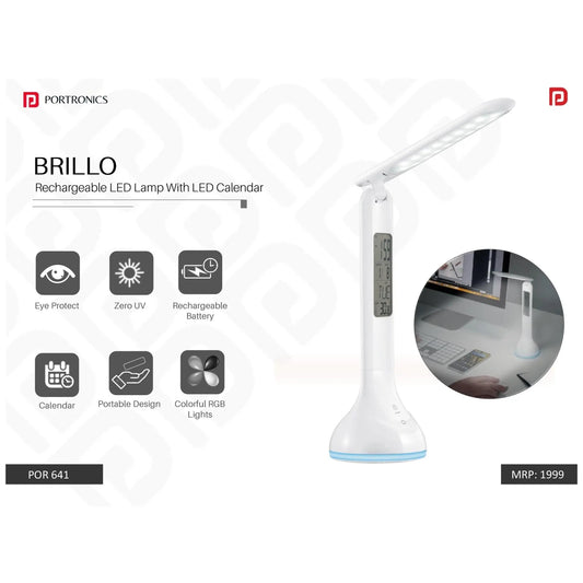Portronics  Rechargeable LED Lamp With LED Calendar - POR 641 MARSH Corporate gifts