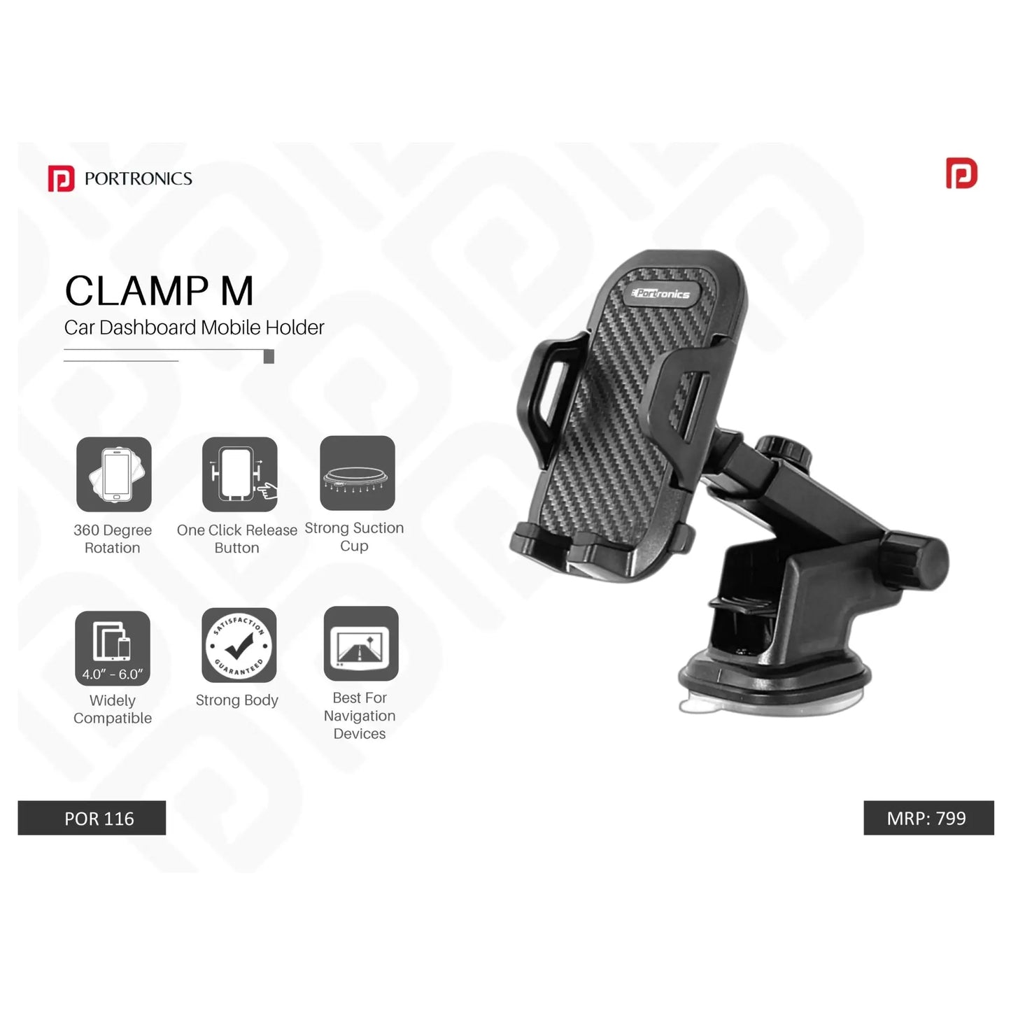 Portronics Universal Car Mobile Holder - POR 116 MARSH Corporate gifts